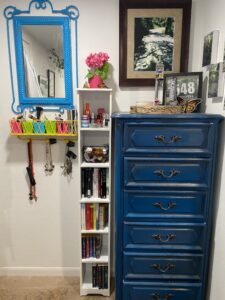 DIY shelving unit reminding us to trust the process step by step